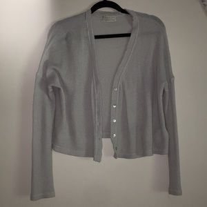 Light gray button up cardigan